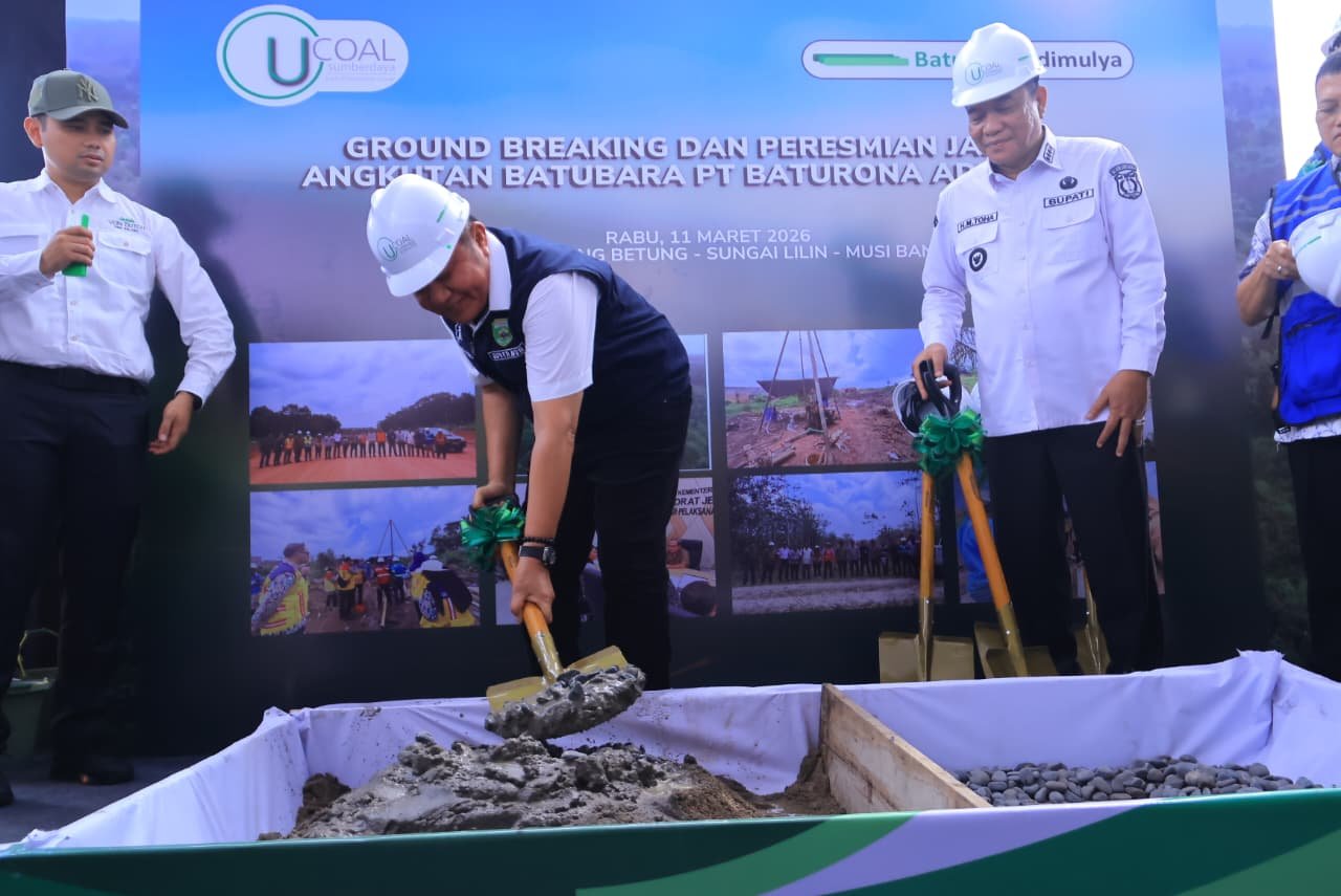 Herman Deru Tegaskan Angkutan Batubara Harus Gunakan Jalan Khusus, Ground Breaking Fly Over PT Baturona Adimulya
